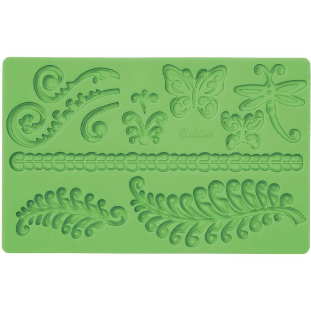 Fondant &amp; Gum Paste Silicone Mold 5.7in x 10.6in Fern