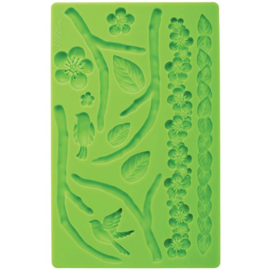 Fondant &amp; Gum Paste Silicone Mold 5.7in x 10.6in Nature