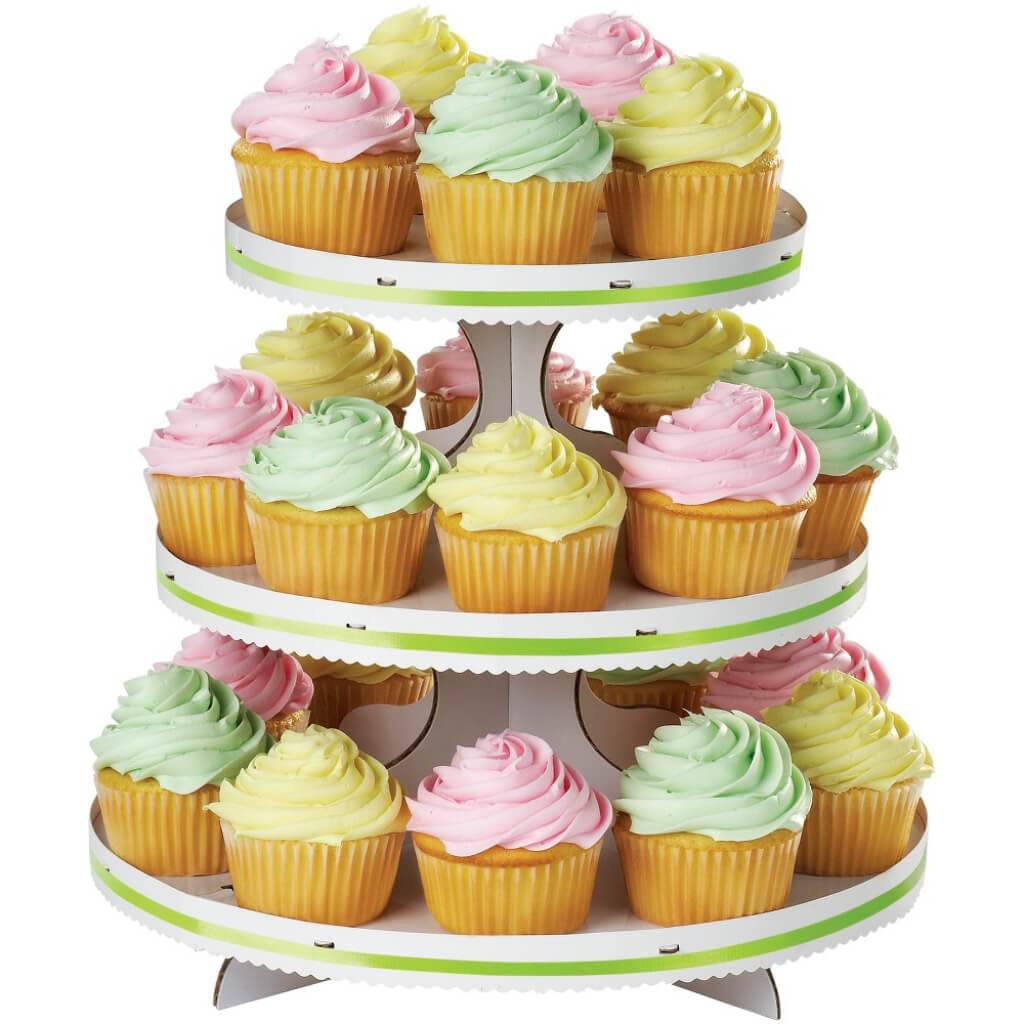 3 TIER CUPCAKE STAND WHITE 