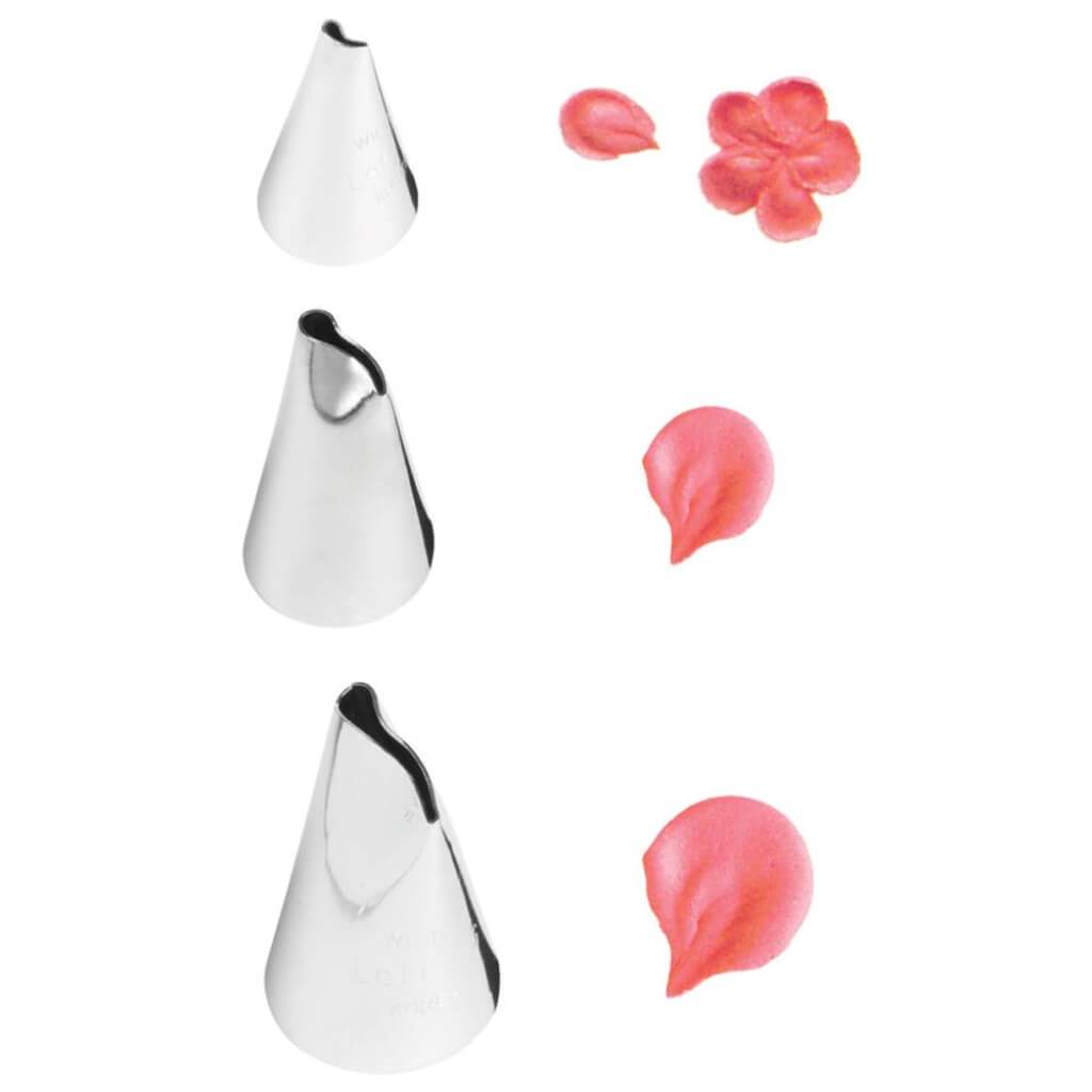 Decorating Tip Set 3/Pkg Left Hand - No.59, No.97 &amp; No.116 Petal
