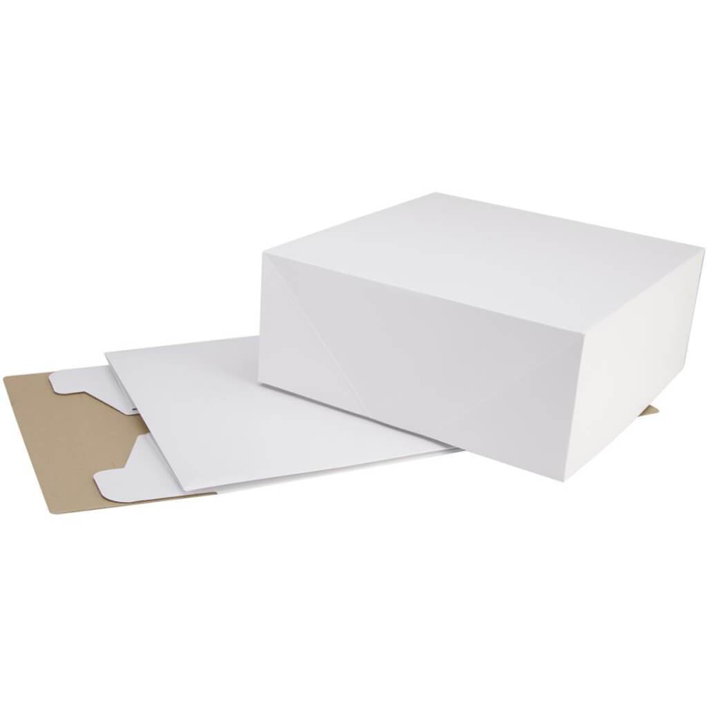 Corrugated Cake Boxes White 14.25in x14.25in x6in 2/Pkg