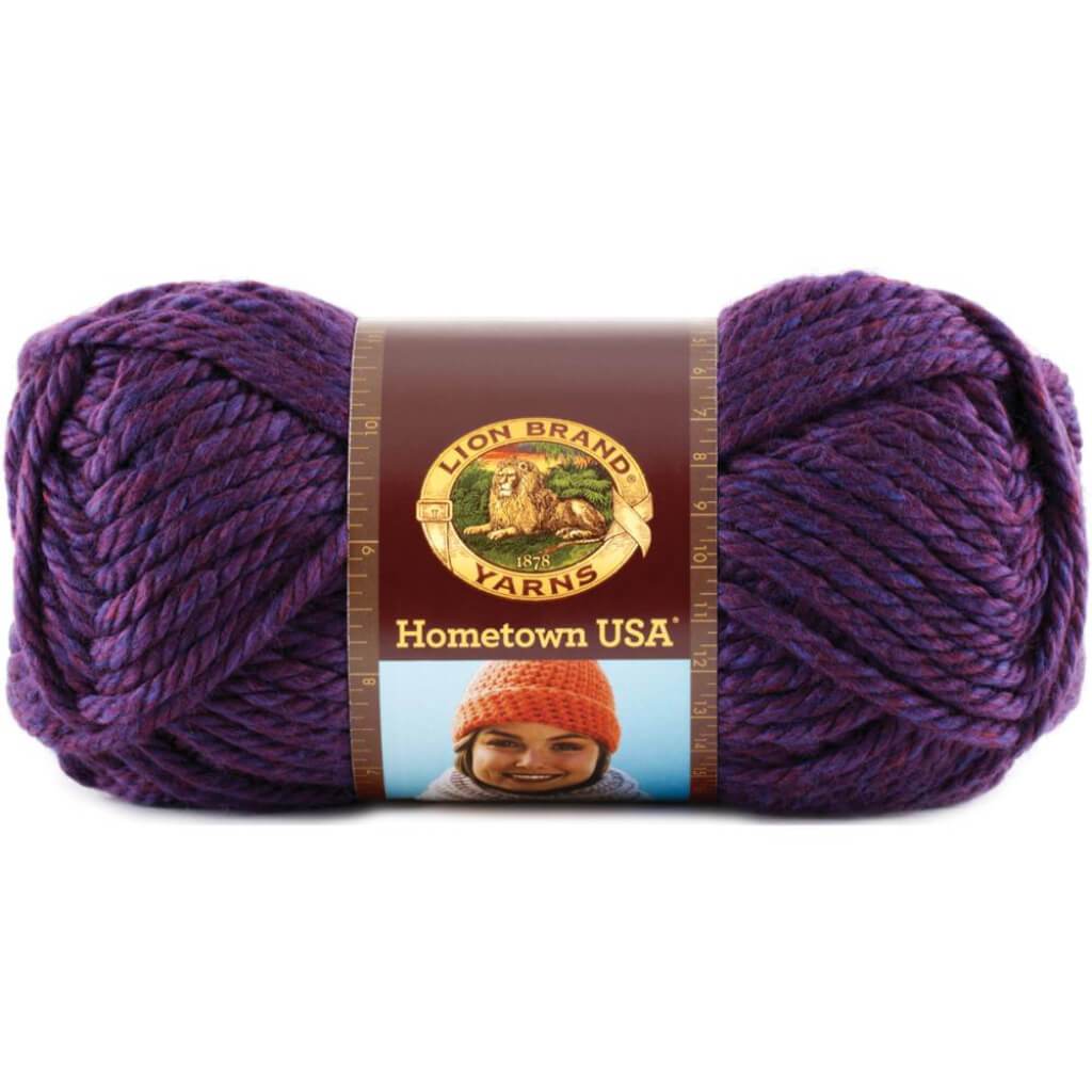 Lion Brand Hometown Yarn Portland Wine