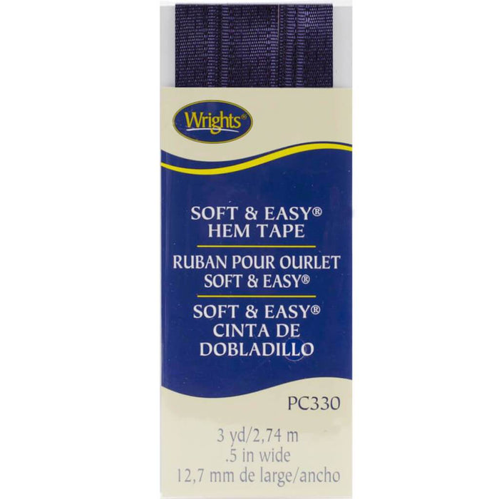 Wrights Soft & Easy Hem Tape .5in x 3yd Navy