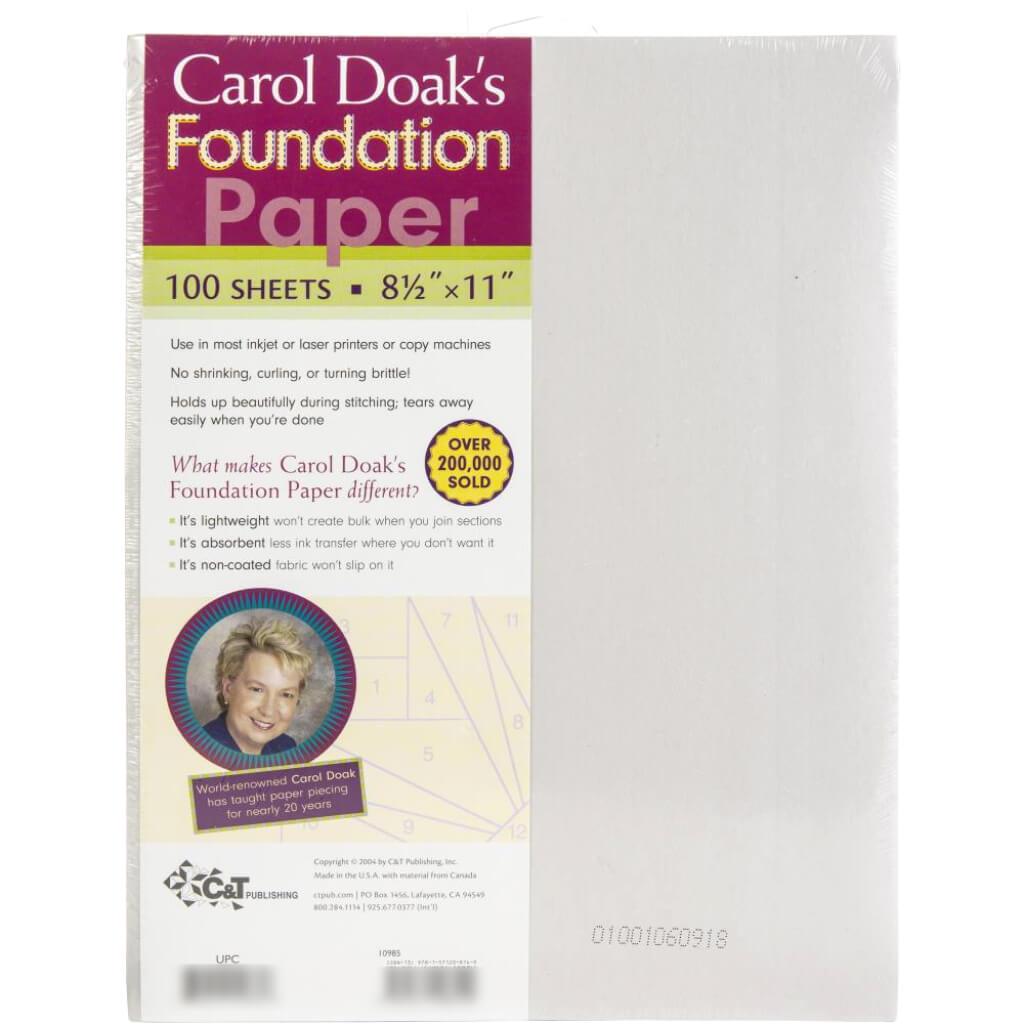 Carol Doak&#39;s Foundation Paper 100/Pkg 8.5in x 11in