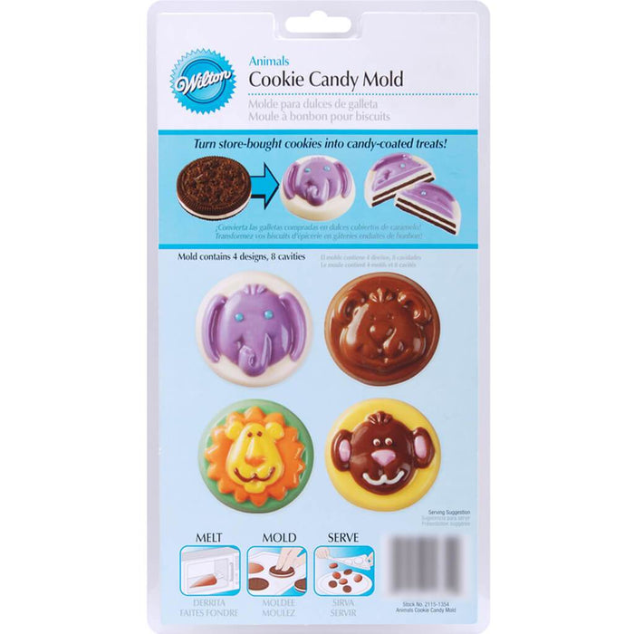 Cookie & Candy Mold Animals 8 Cavity (4 Designs)