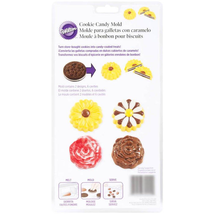 Cookie & Candy Mold Daisy & Rose 6 Cavity