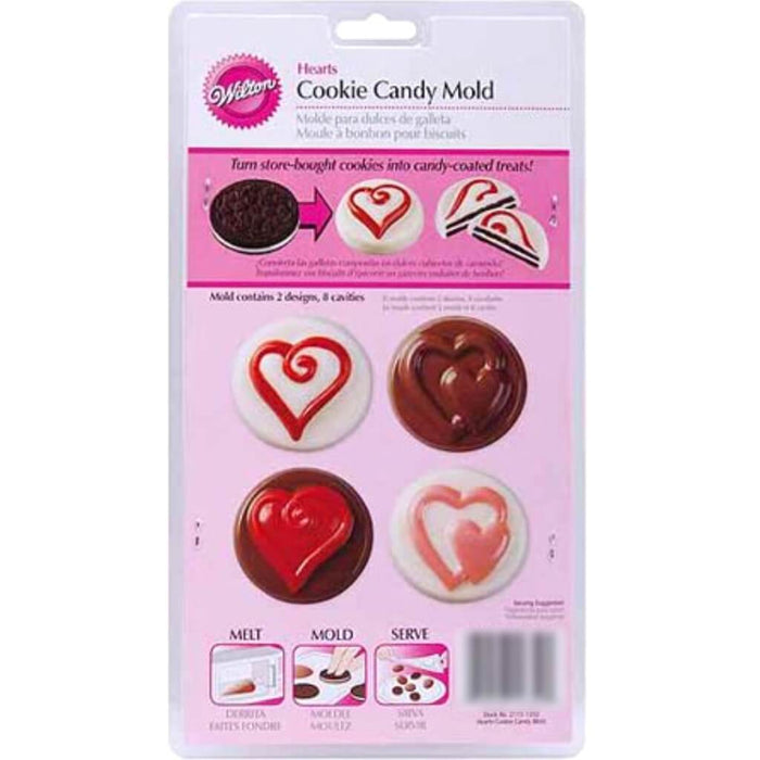 Cookie & Candy Mold Hearts 8 Cavity (2 Designs)
