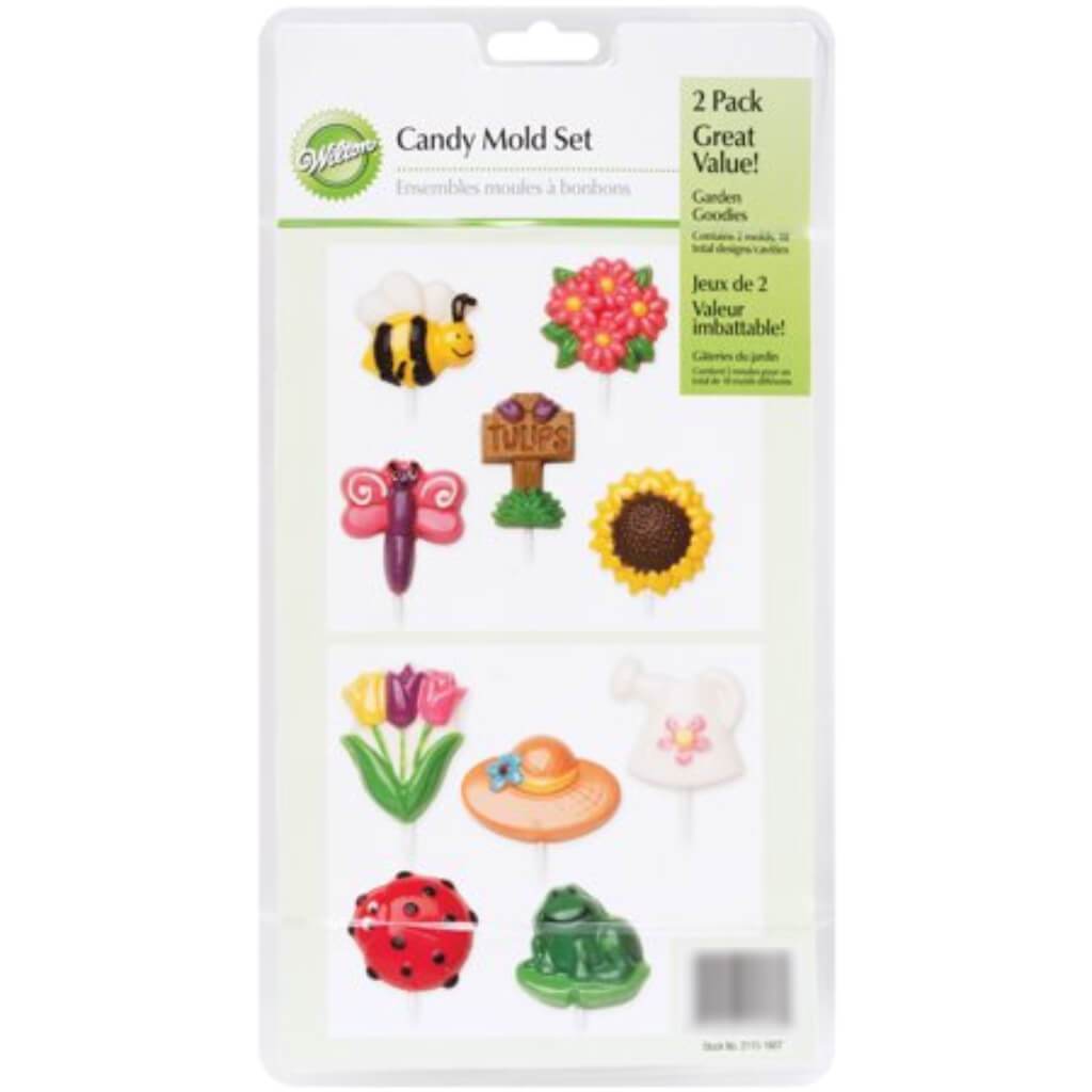 Candy Mold Bugs &amp; Garden 10 Cavity (10 Designs)