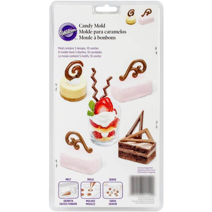 Candy Mold Dessert Accents 10 Cavity (5 Designs)