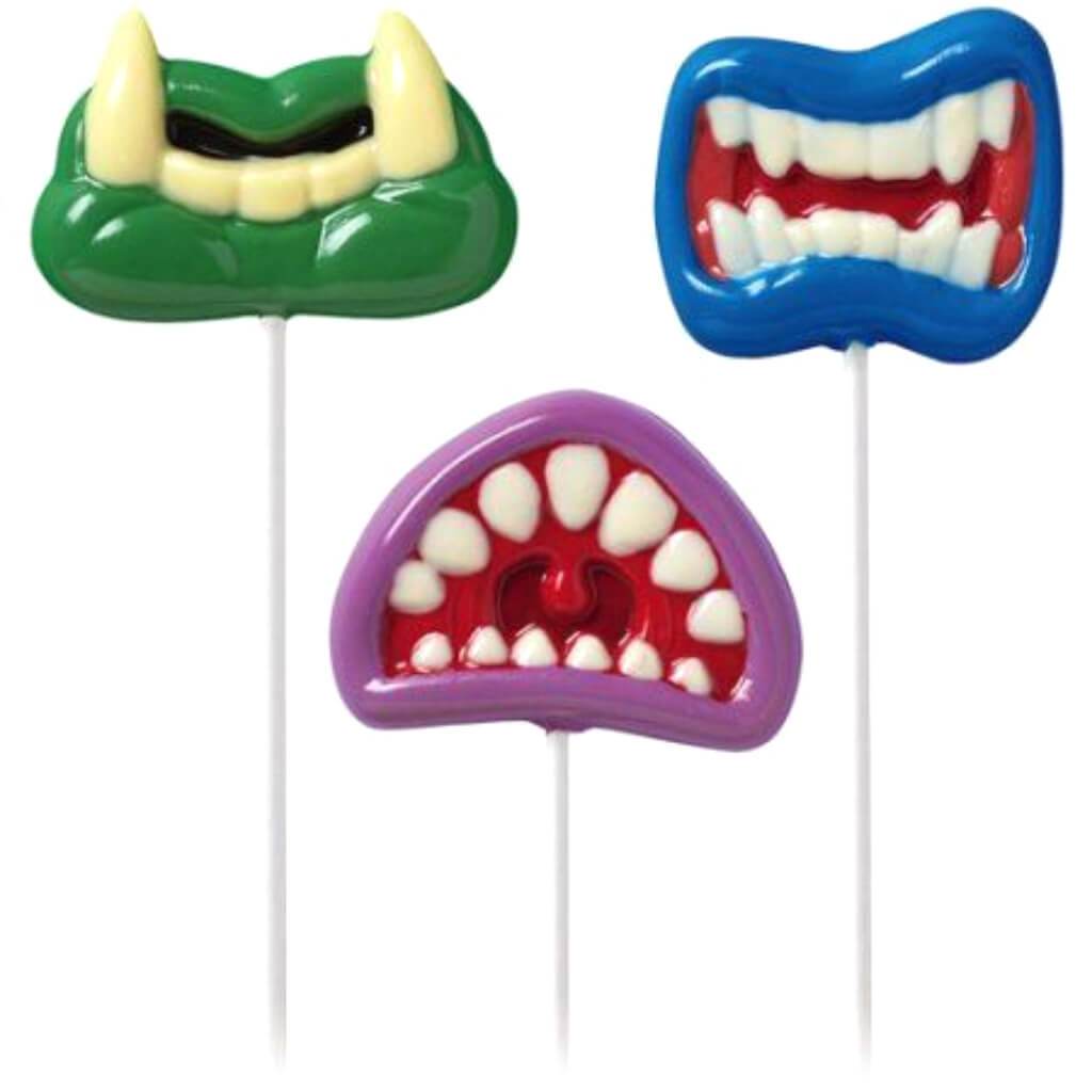 Lollipop Mold Monster Mouths 3 Cavity (3 Designs)