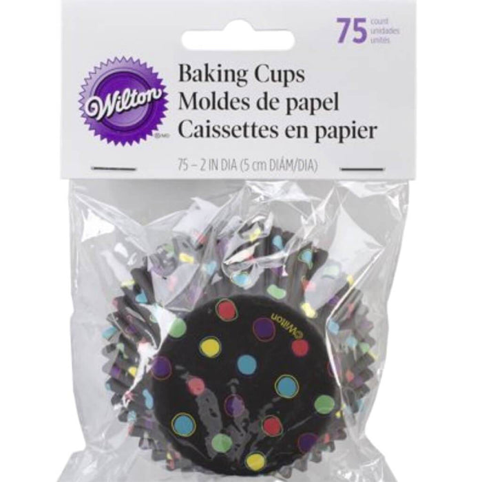 Standard Baking Cups Black with Neon 75/Pkg