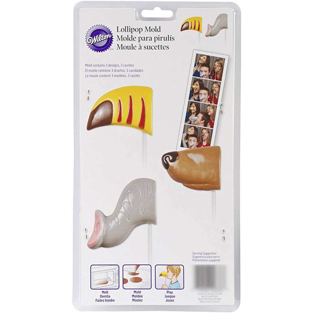 Candy Mold Noses 3 Cavity (3 Designs)