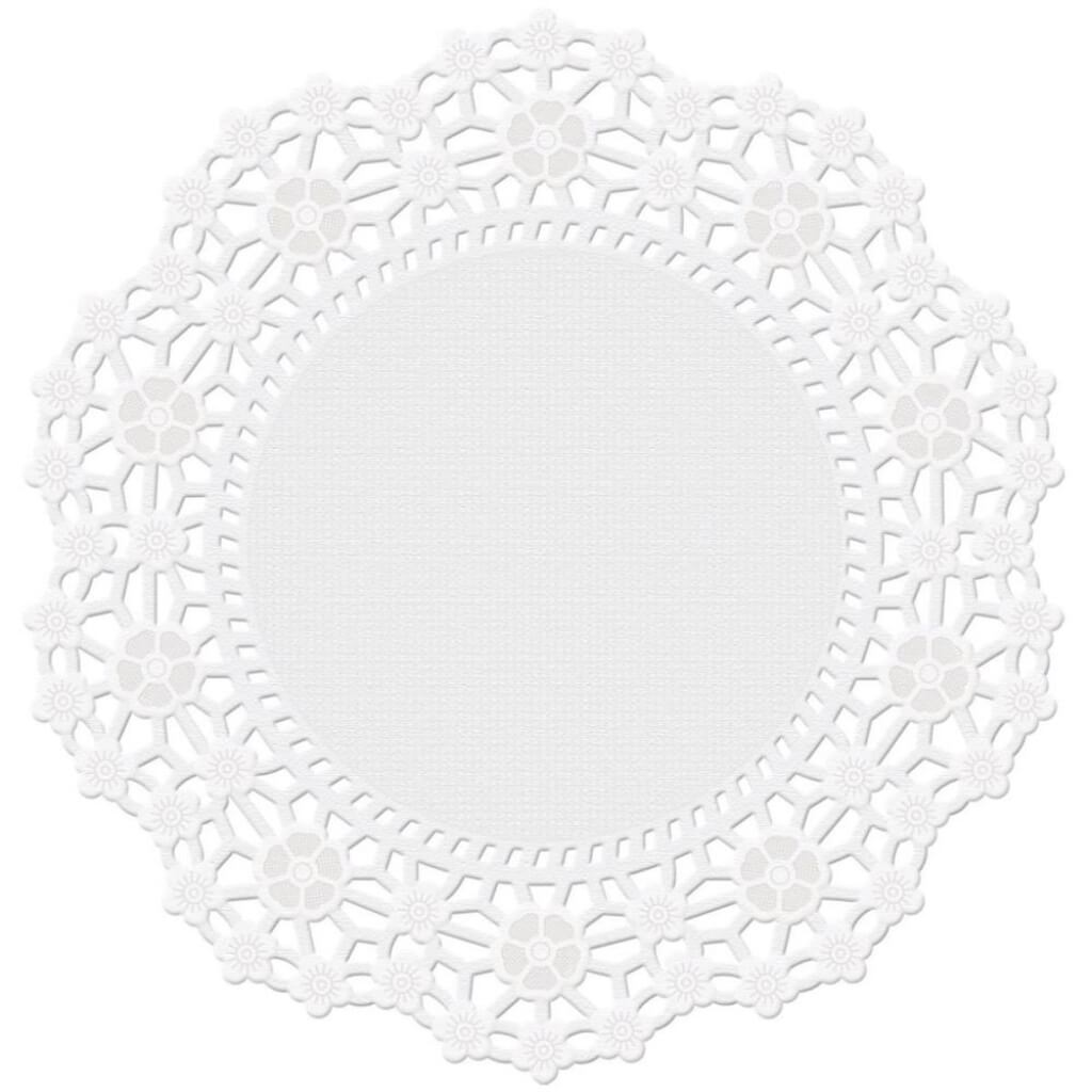 Greaseproof Doilies 4in Round White 30/Pkg