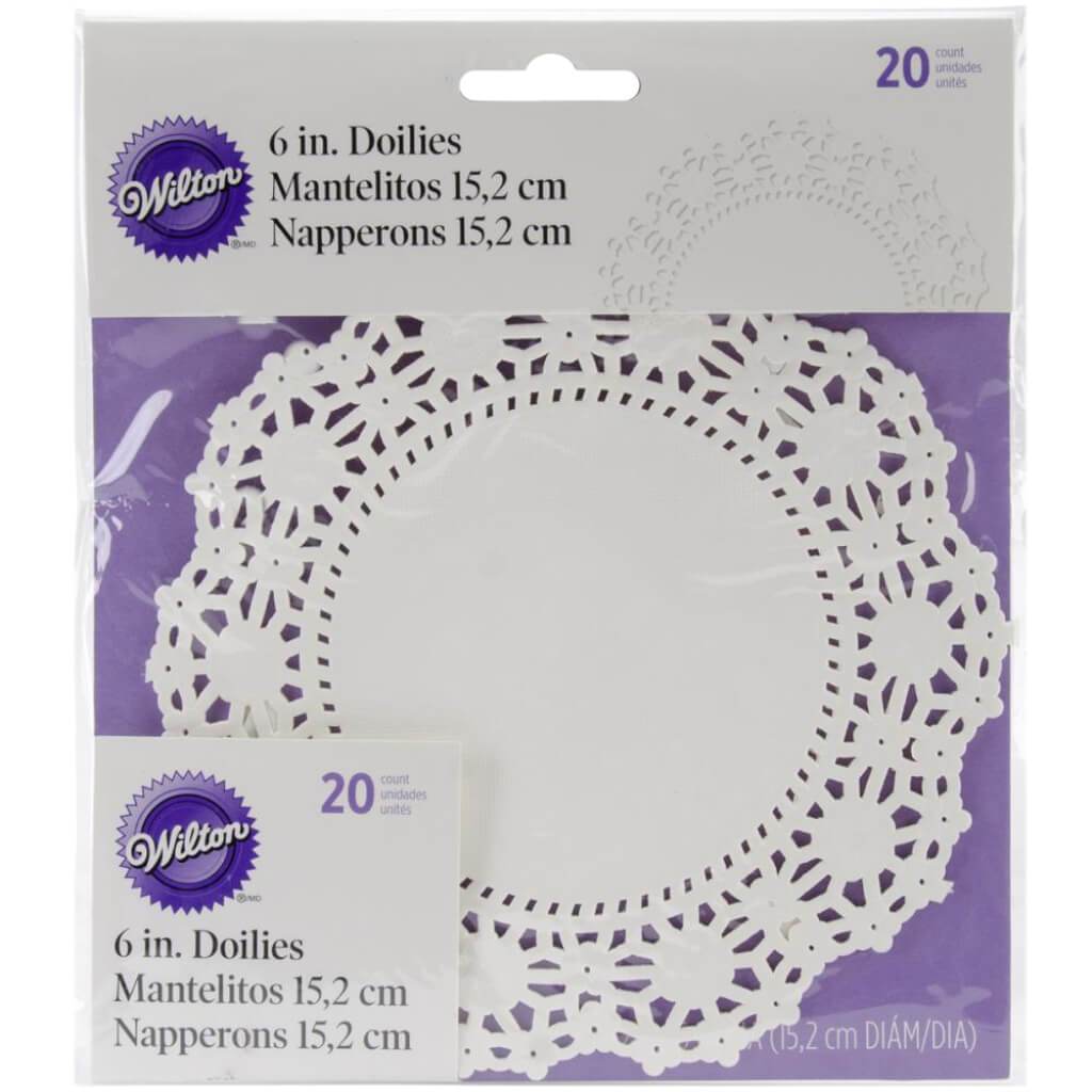 Greaseproof Doilies 6in Round White 20/Pkg