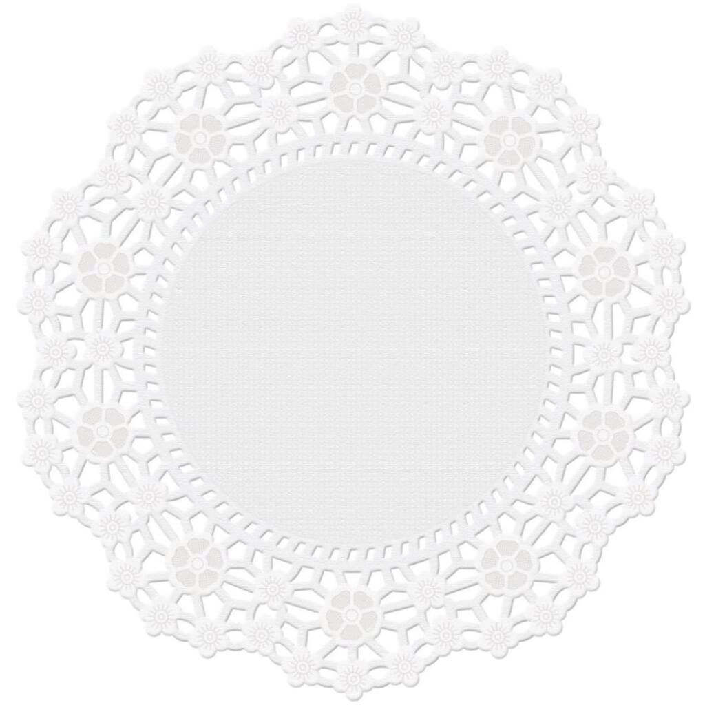 White Greaseproof Cake Doilies 8in