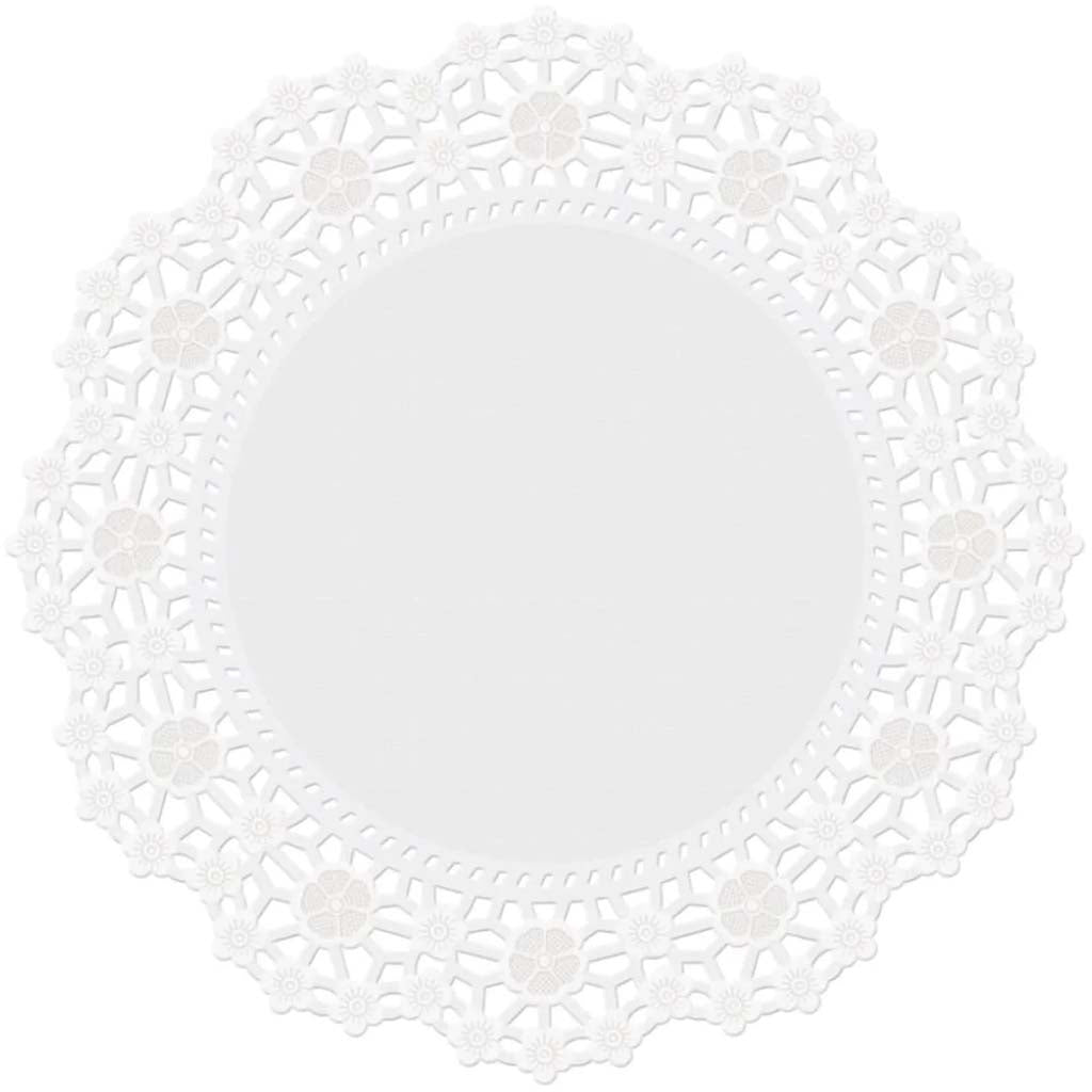 Greaseproof Doilies 10in Round White 10/Pkg