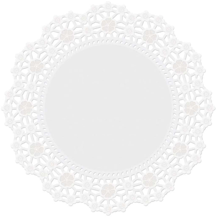 Greaseproof Doilies 10in Round White 10/Pkg