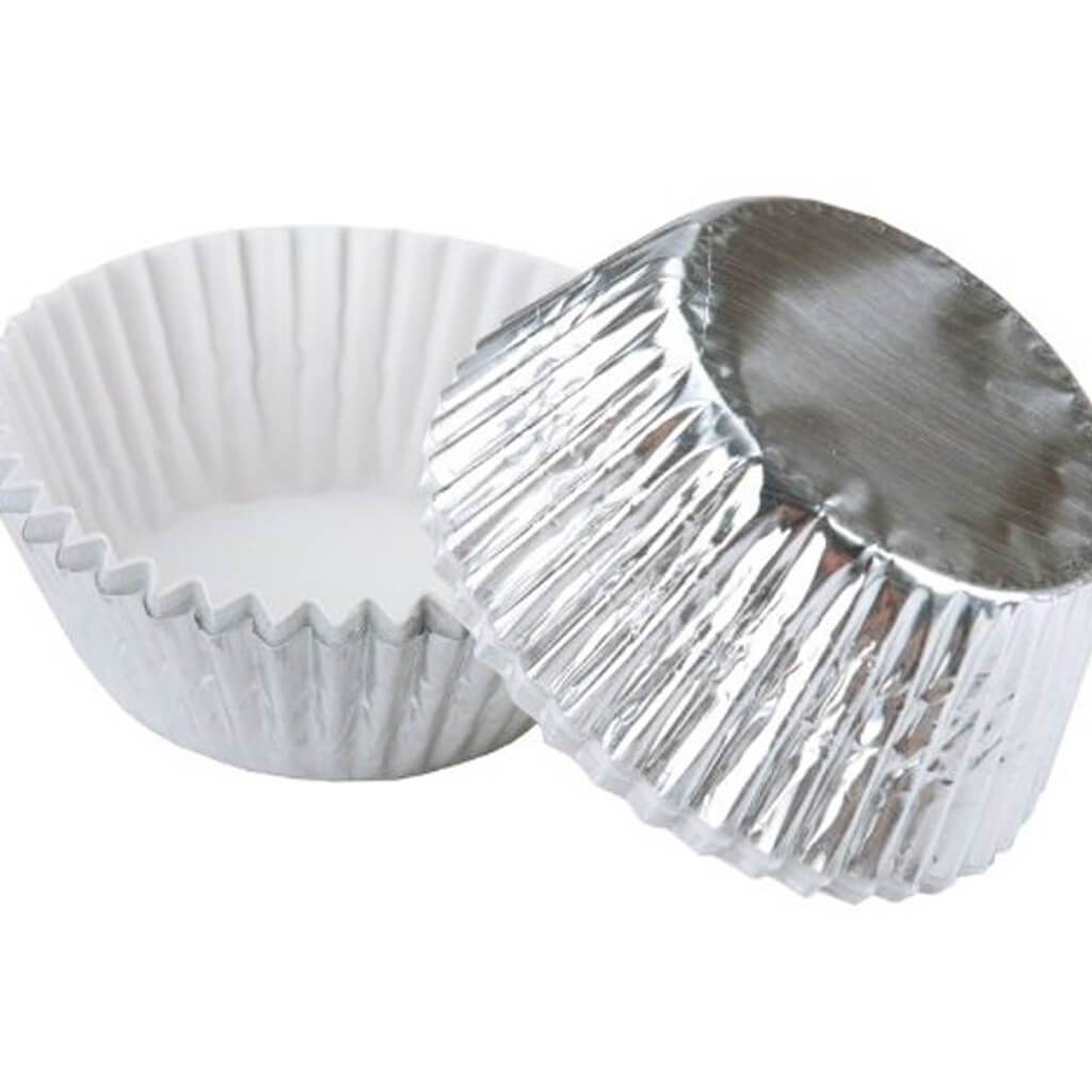 Mini Baking Cups Silver Foil 36/Pkg