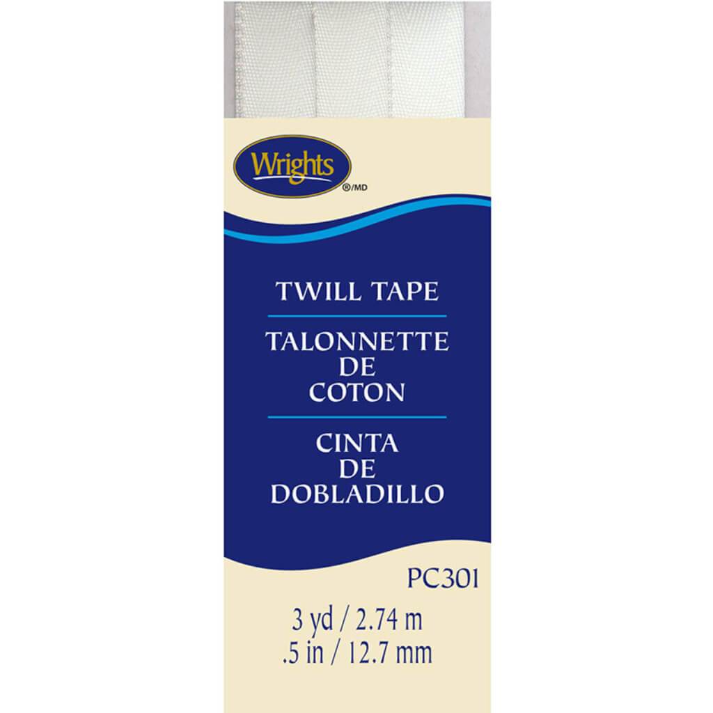 Wrights Twill Tape .5in x 3yd White