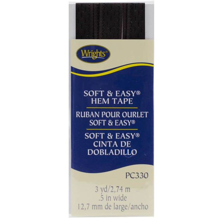 Wrights Soft & Easy Hem Tape .5in x 3yd Black