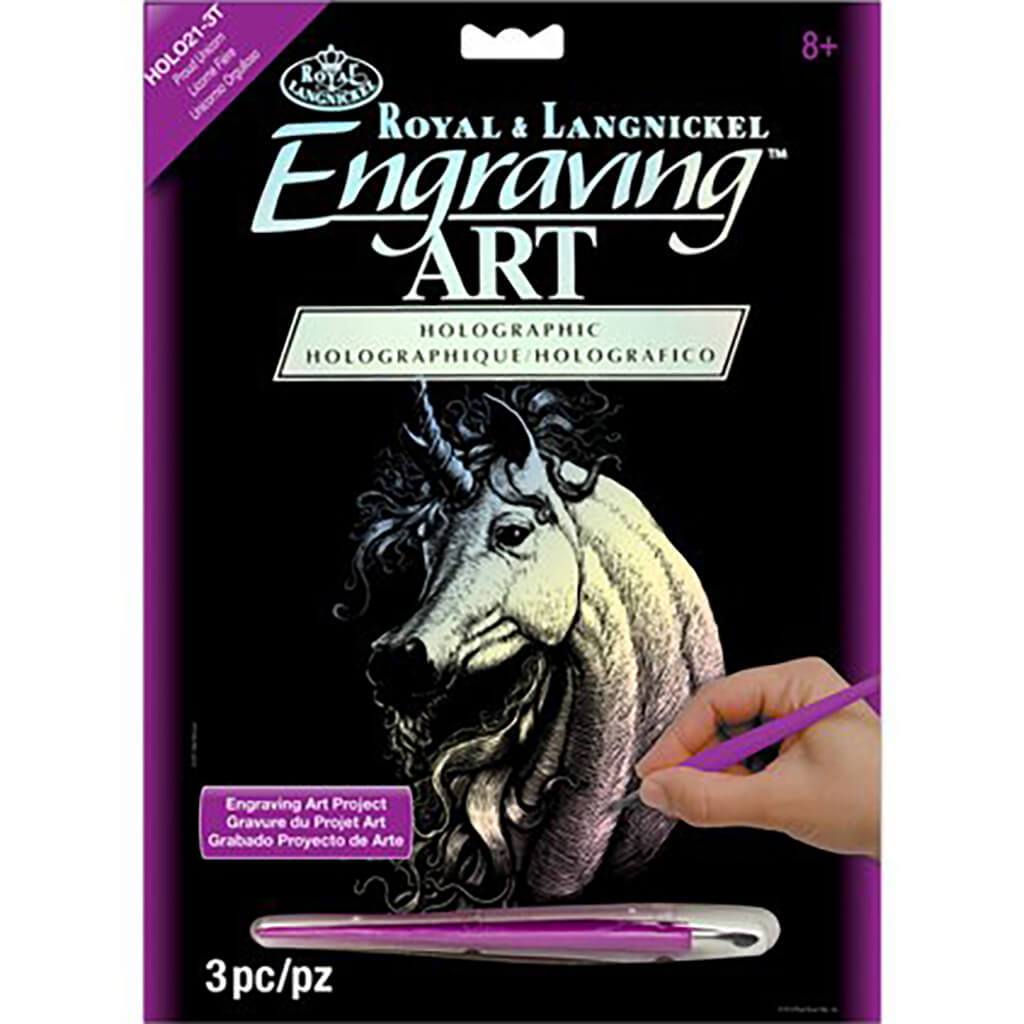 Engraving Art Holographic Proud Unicorn