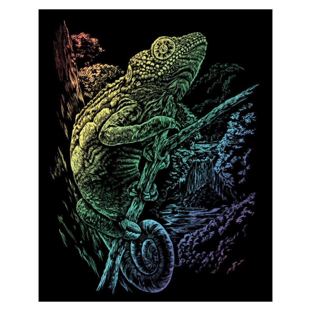 Engraving Art Rainbow Set Chameleon 