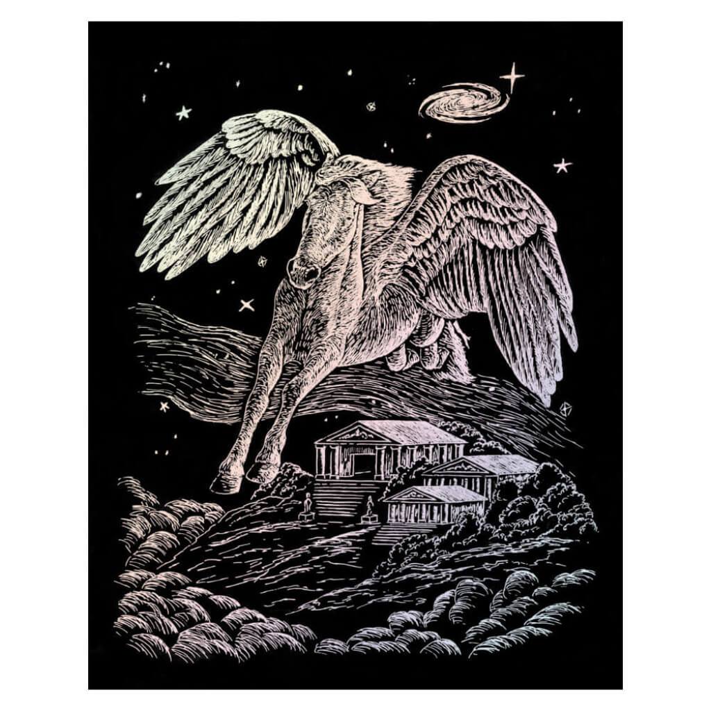 Engraving Art Holographic Pegasus