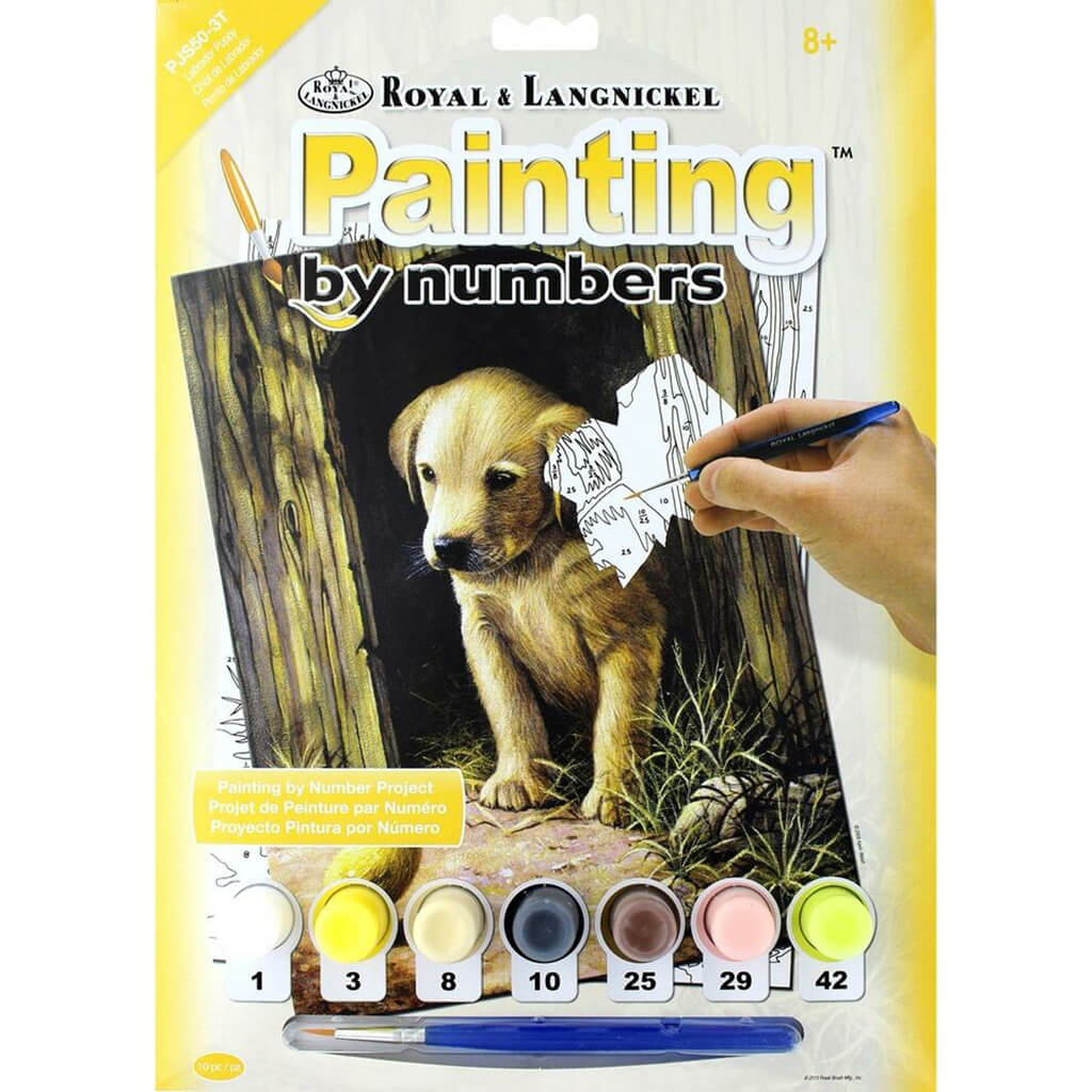 Junior Small Paint By Number Kit Labrador Puppy