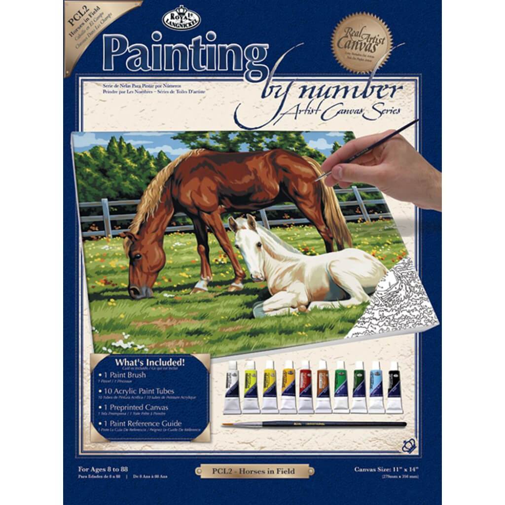 Paint By Number Junior Large Horses In Field