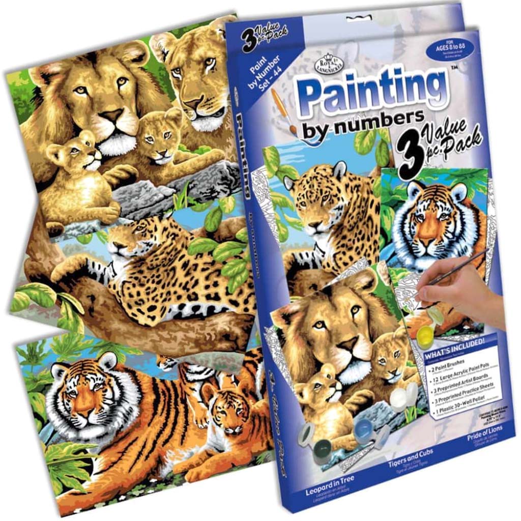 Painting By Numbers Art Activity Set Jungle Cats 