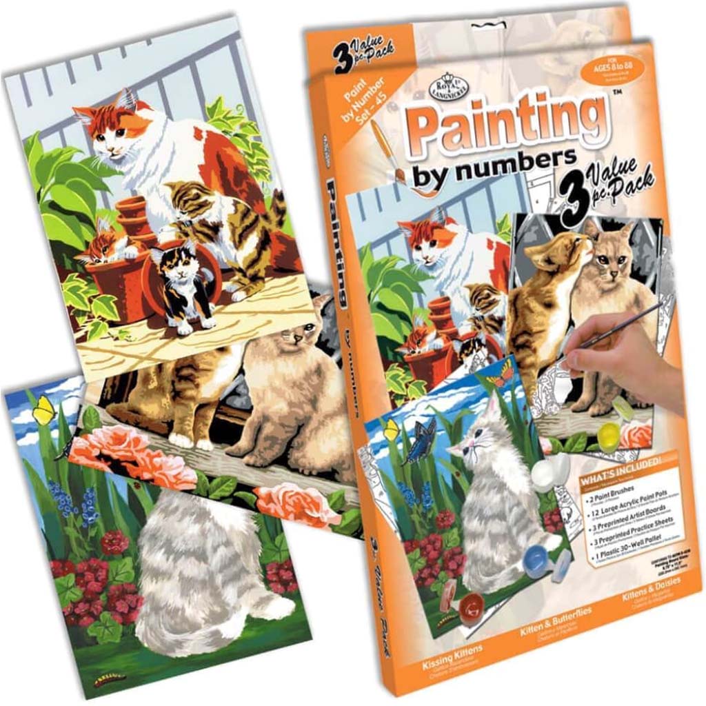 Painting By Numbers Art Activity Set Small Cats 