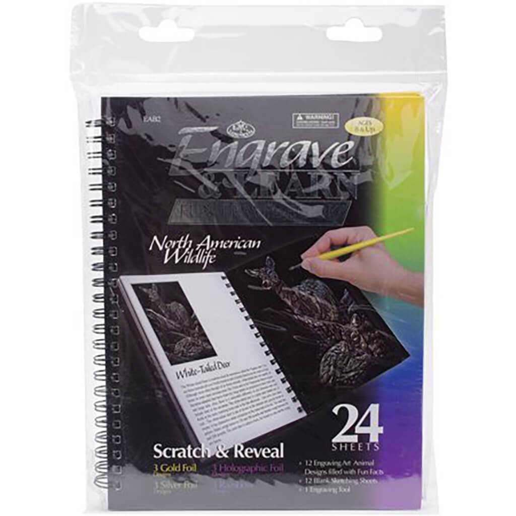 Engrave &amp; Learn North American Wildlife Book