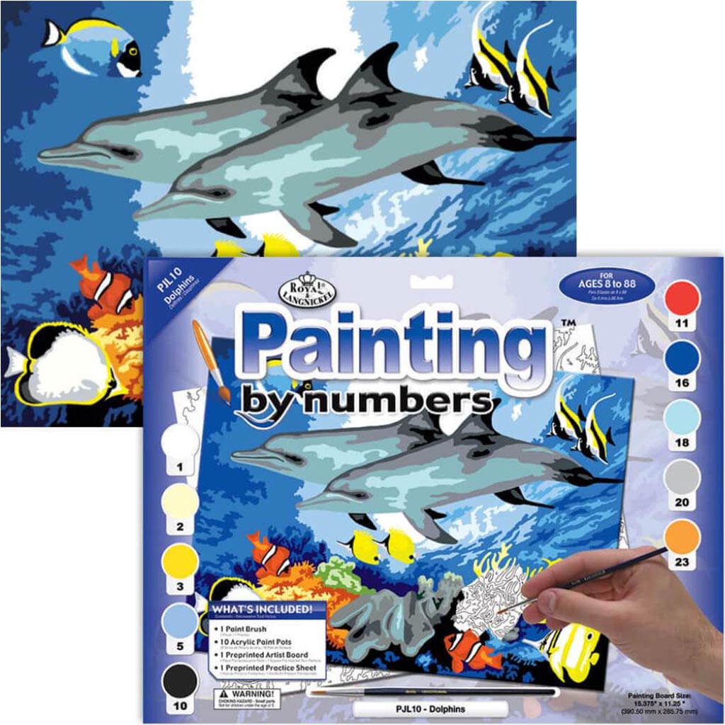 Painting By Numbers Junior Large Dolphins