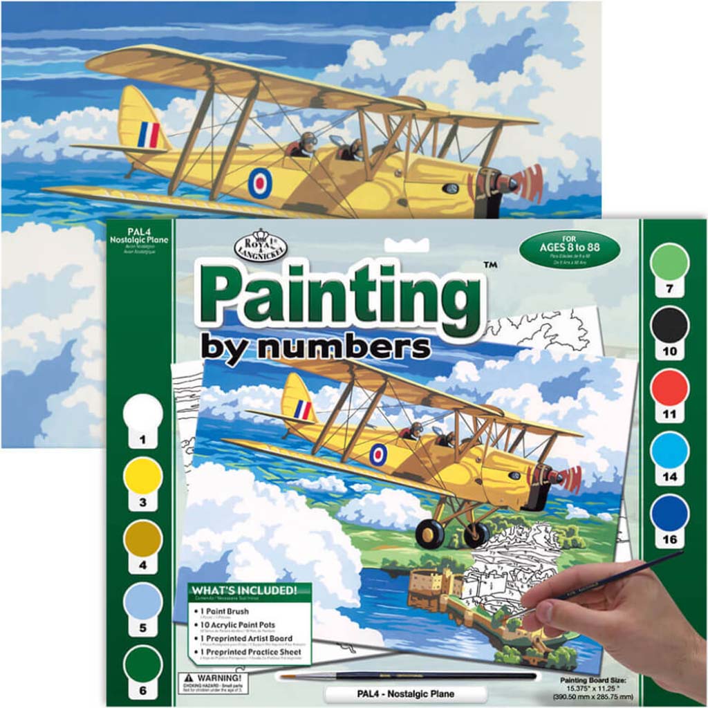 Paint By Number Kit Nostalgic Plane
