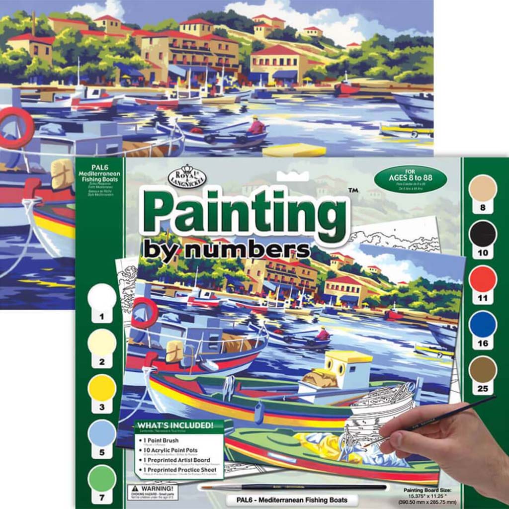 Paint By Number Kit Mediterranean Fishing Boat