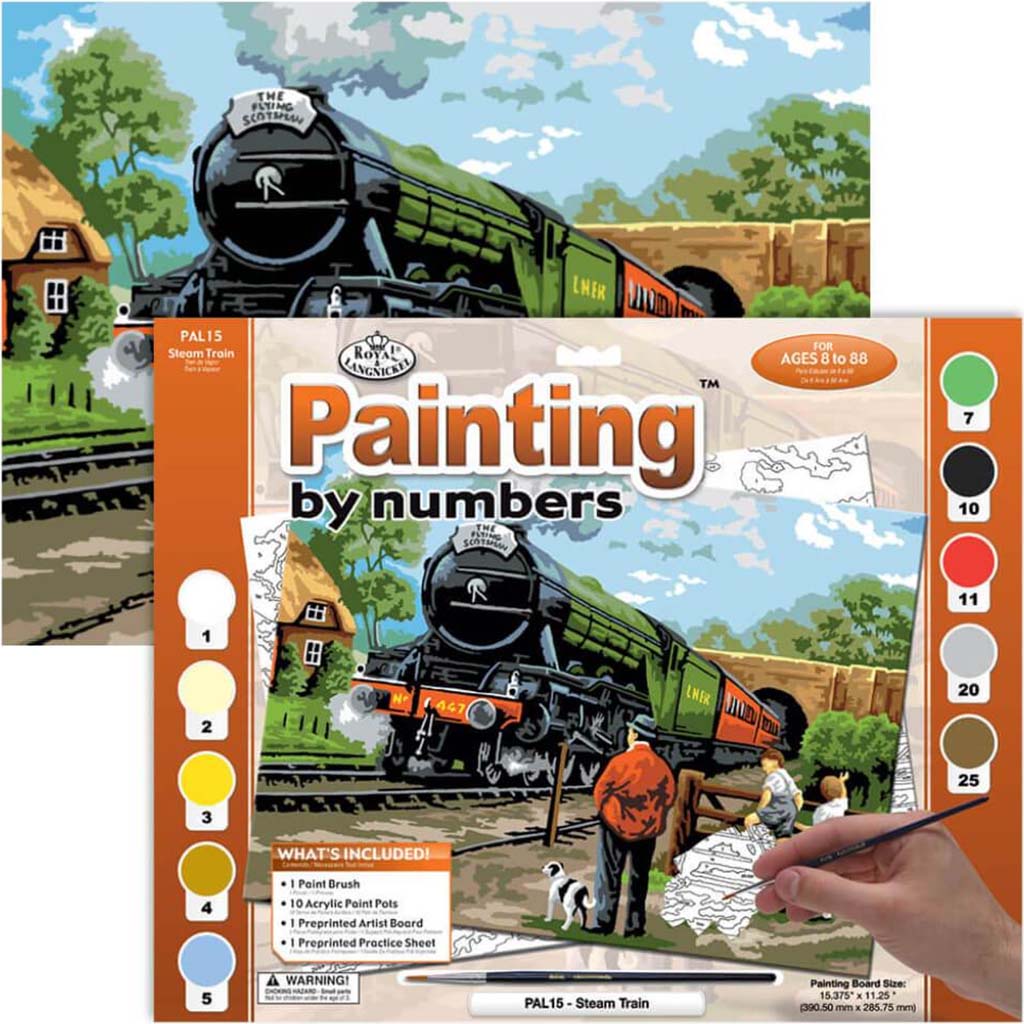 Paint By Number Set Steam Train