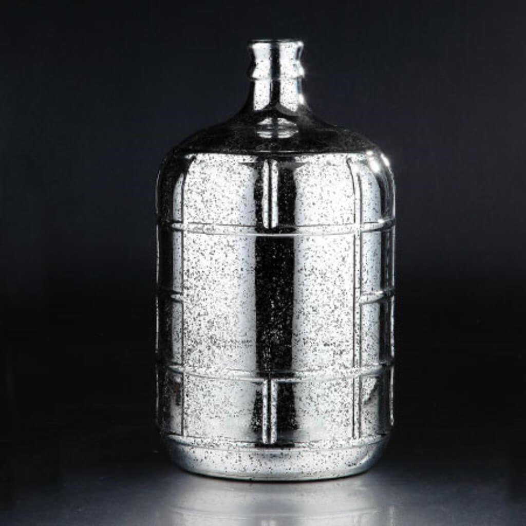 Vase H:15.5" D:9" Silver 