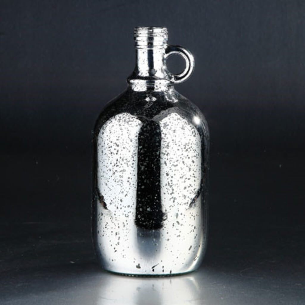 Vase H:10.5" D:5" Silver 