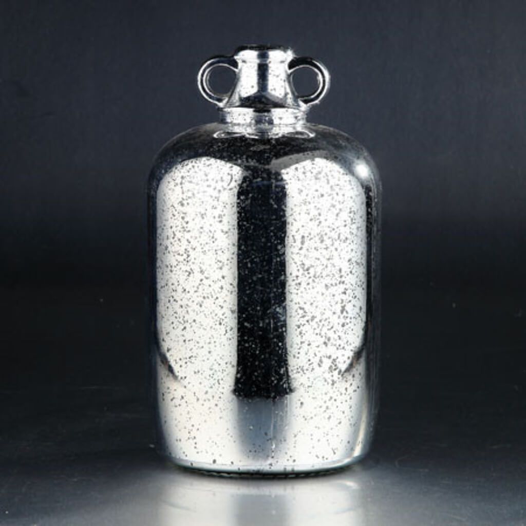 Vase H:12.5" D:7" Silver 