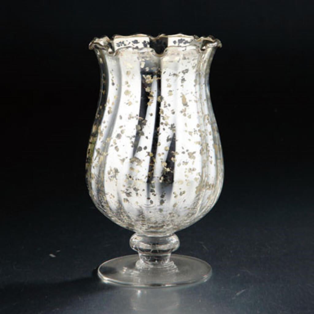 Hurricane Candleholder H:8.5&quot; D:5&quot; Silver 