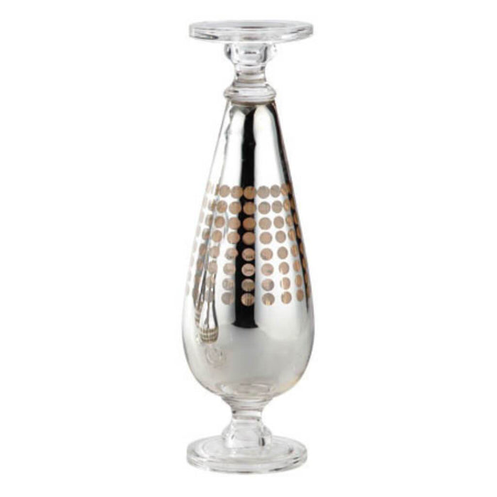 Candleholder H:16.5" D:4.5" Silver 
