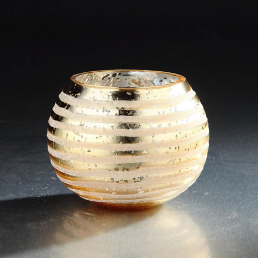 Glass Accessory H:4.5" D:6" Gold 