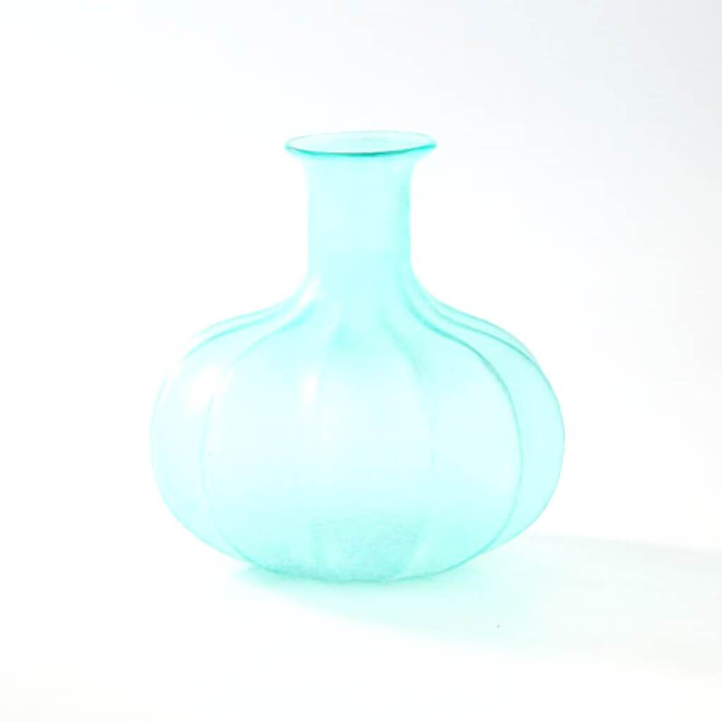 VASE H:9" D:8.5" GREEN 