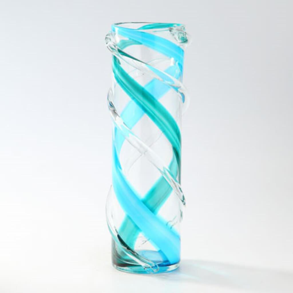 Vase H:15" D:5.5" Blue 