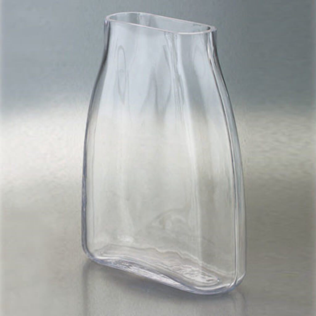 Clear Vase L:9" W:3.5"H:10" 