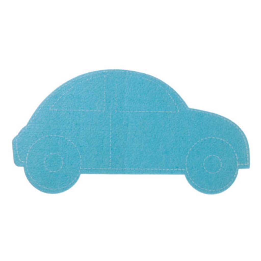 FELT GROOVY CAR B.BLUE 14.25IN 