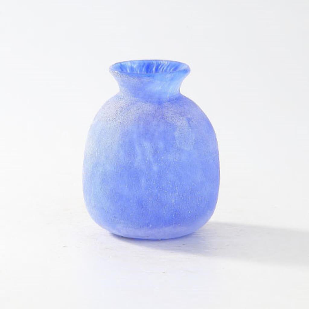 Vase H:4.5" D:3.5" Blue 
