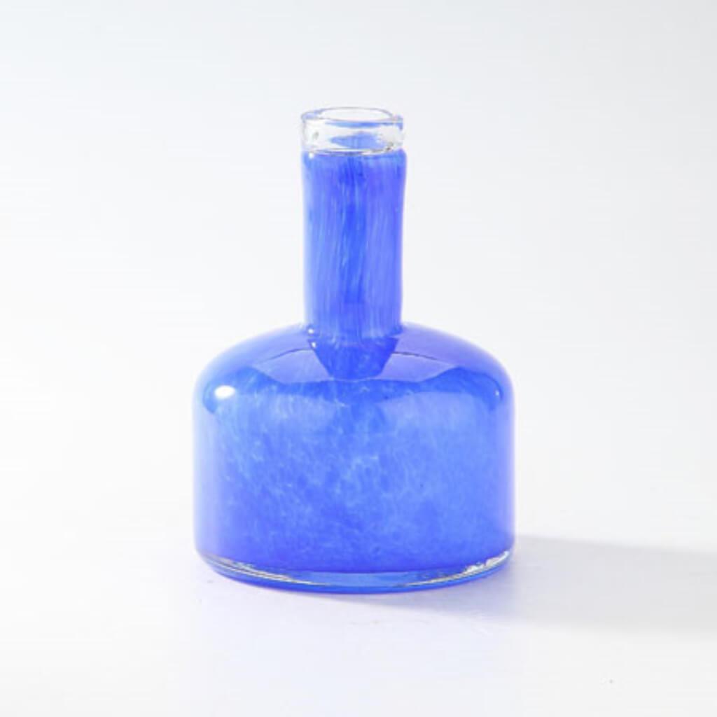 Vase H:6" D:5" Blue 