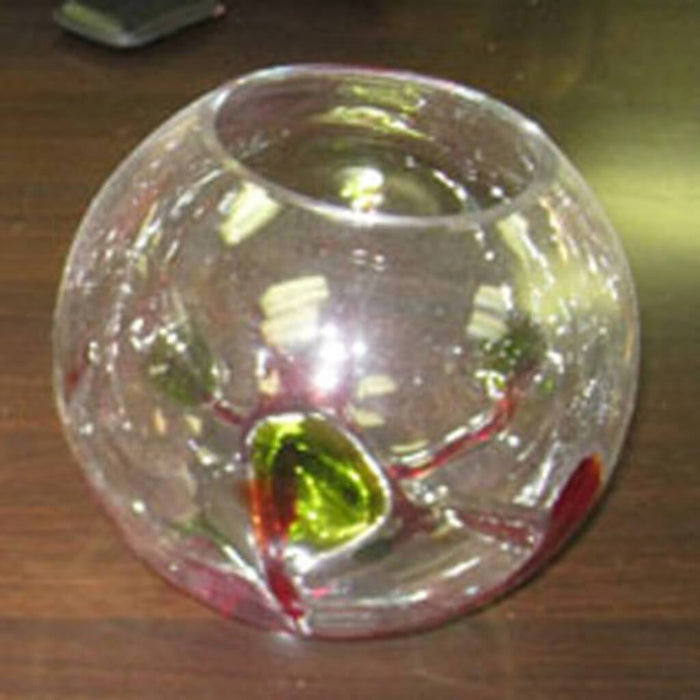 Clear Bubble Bowl H:6.5" D:8" With Artistic Tree 
