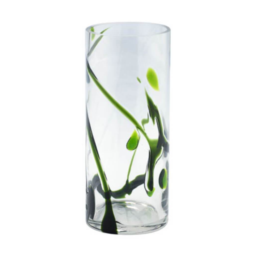 CLEAR VASE WITH ARTISTIC TREE H:14" D:6" 